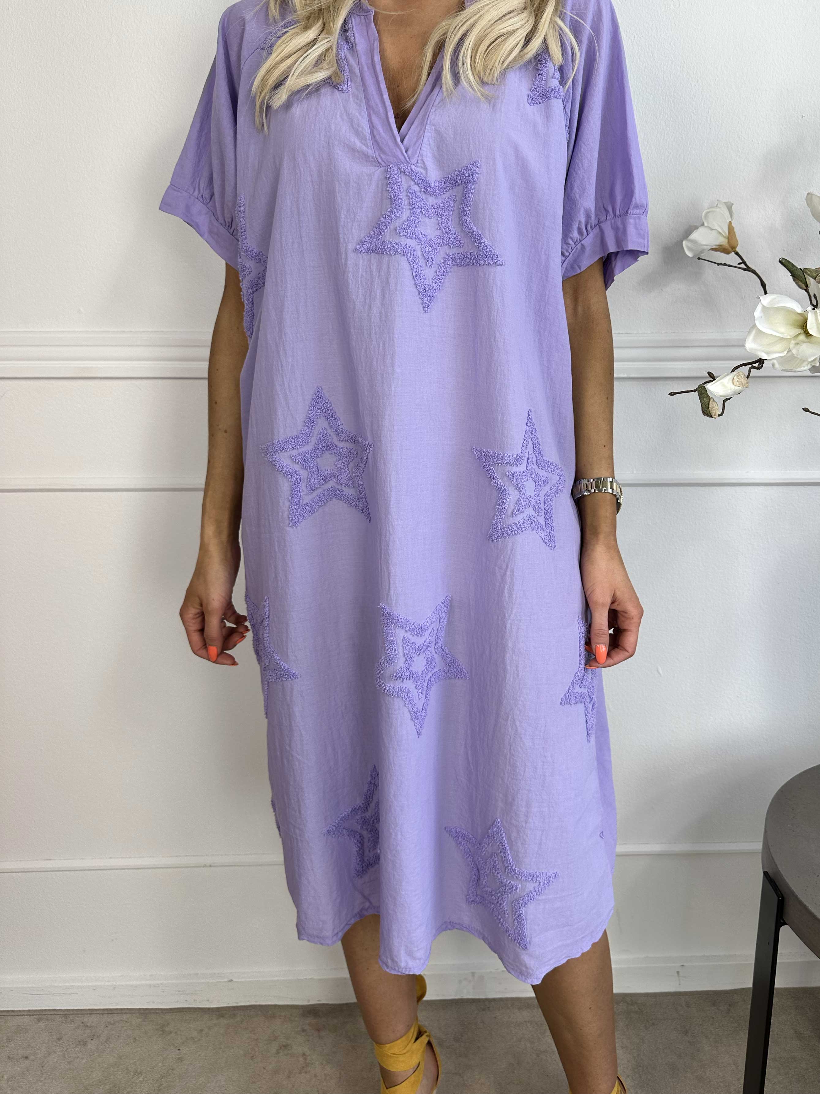 Nannali - Söt bomullsklänning med stjärnor